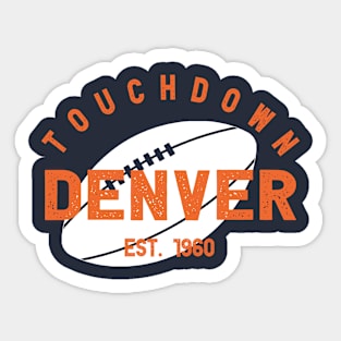 Denver Football Team Sticker